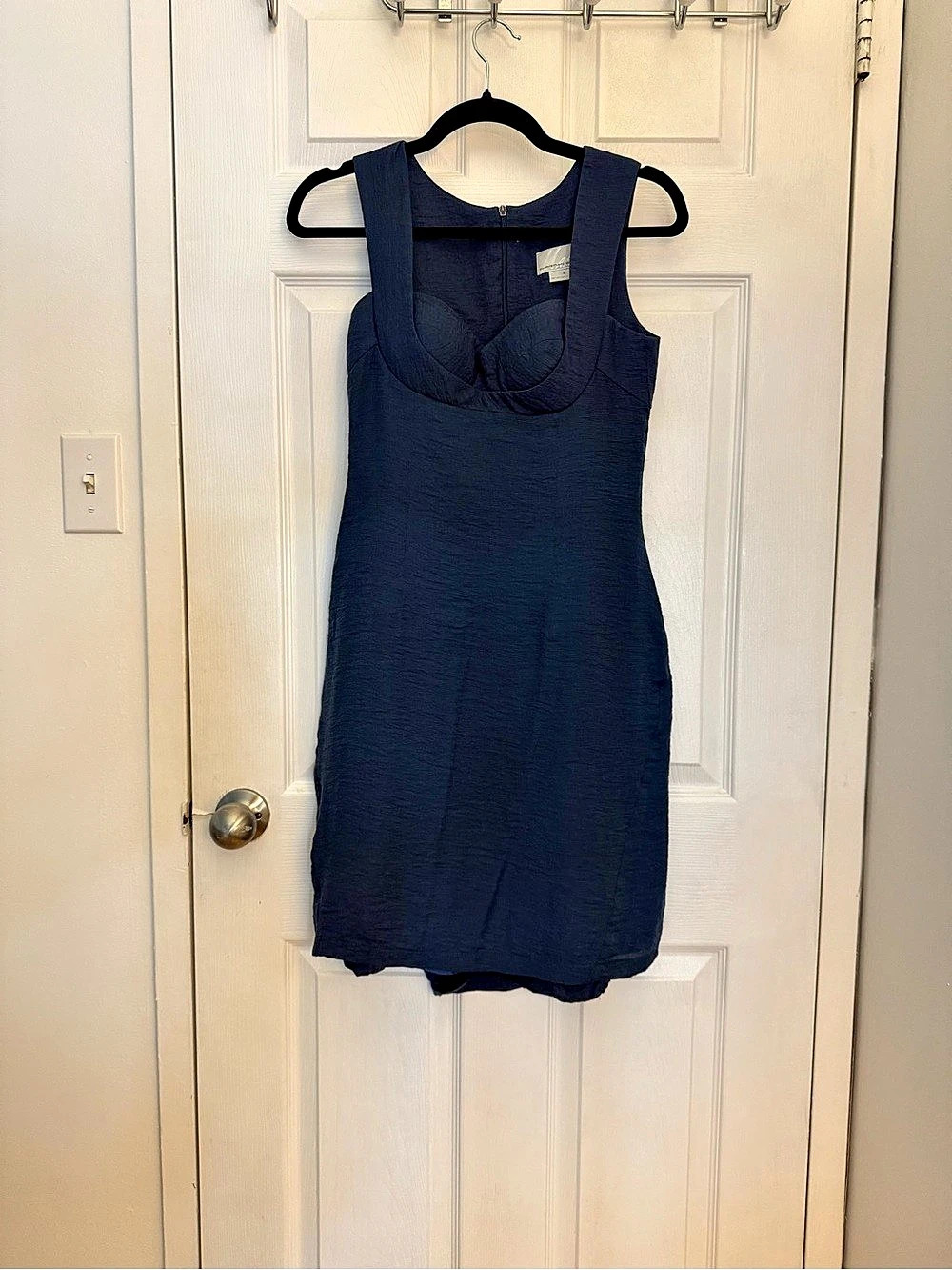 Christian Chensai Navy Sleeveless Mini Dress Size 4